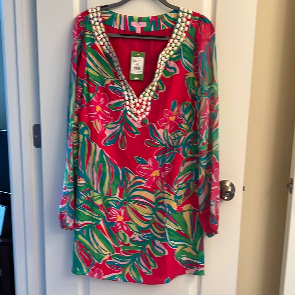 Lilly Pulitzer silk dress in Jungle Tumble